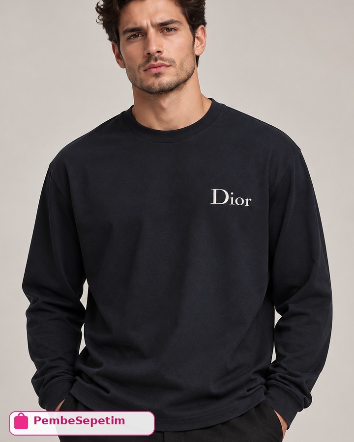 Erkek Yazı Detaylı Sweatshirt