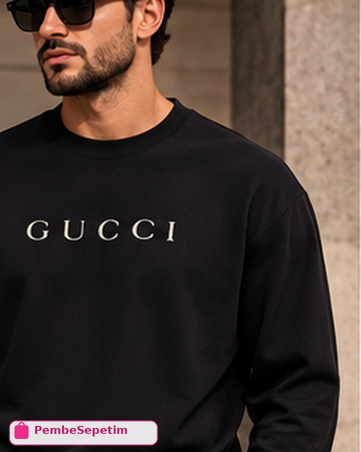 Erkek Baskı Detaylı Sweatshirt