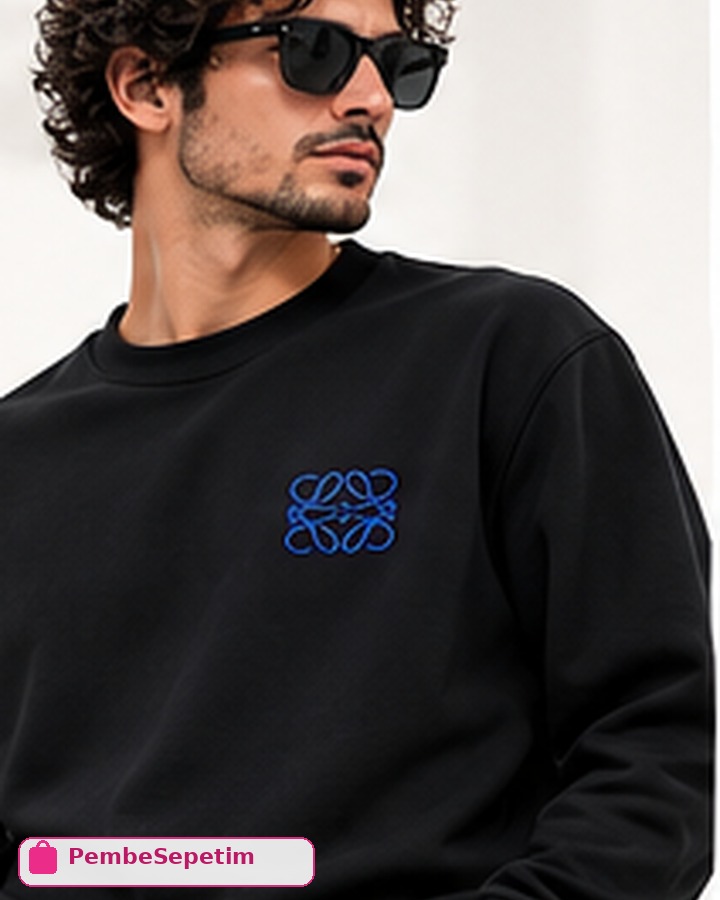 Erkek Nakış Detaylı Sweatshirt